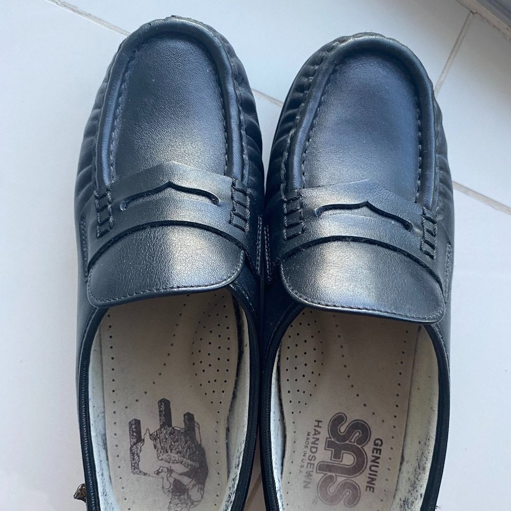 SAS Classic Slip On Loafer, Black, Size 7 Wide